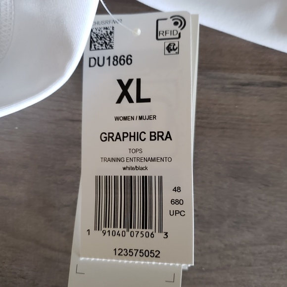 ADIDAS Womens White/Black Sports Bra - Picture 10 of 10